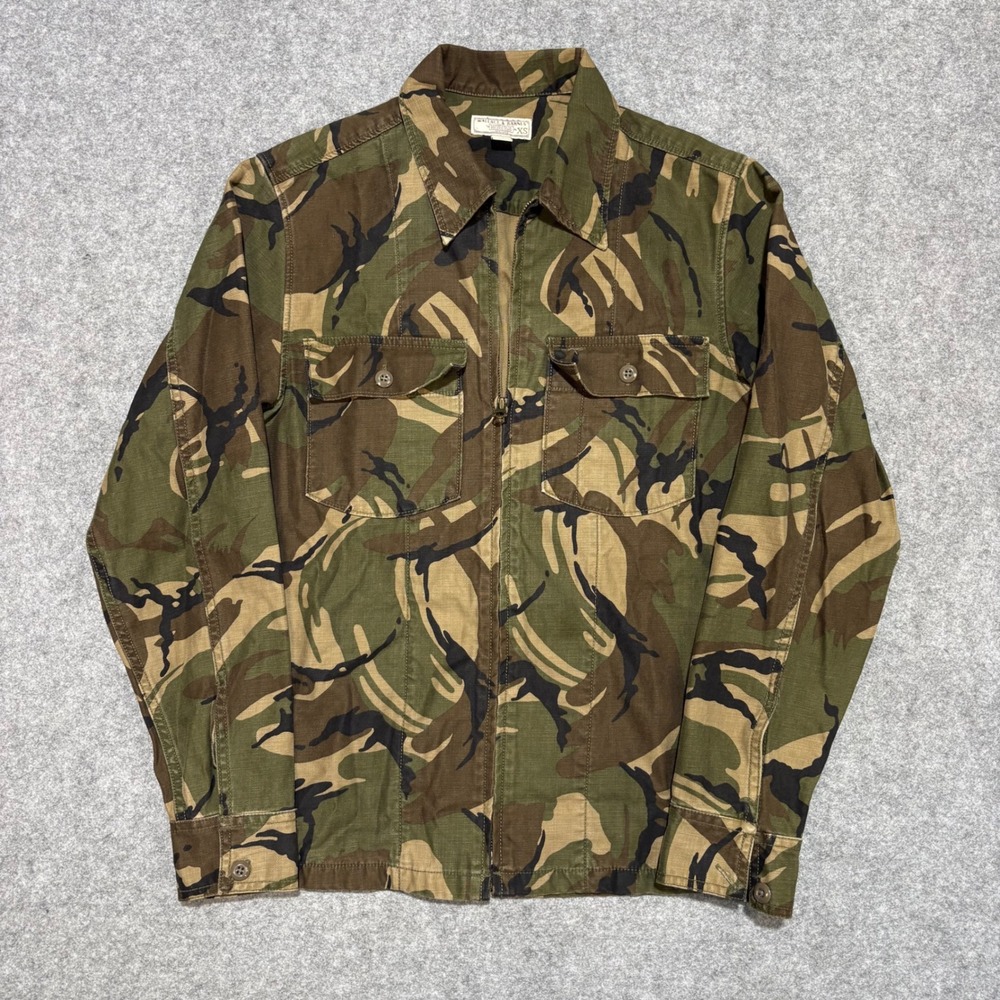 Wallace & Barnes J.Crew Camo Ripstop Zip Shirt Jacket Mens XS Woodland DPM